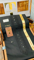 SIKANDAR SULEMMANI JET BLACK D04C08 KURTA SALAWAR (SULEMANI AZIZI EMBROIDERED COLLECTION)