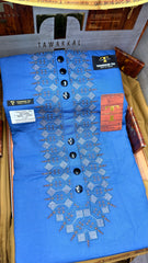 RAVZAAN TEAL MIDNIGHT 106-07 MULTI COLOUR KASHMIRI EMBROIDERY UNSTICHED FULL KURTA SALWAR PATHANI (J. FABRIC IMPORTED) “Pics are clicked in HD cameras. Original color may vary from mobile to mobile depending on your handset. – Tawakkal Tex”
