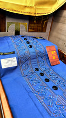 ZARGHAM TEAL MIDNIGHT 109-09 MULTI COLOUR KASHMIRI EMBROIDERY UNSTICHED FULL KURTA SALWAR PATHANI (J. FABRIC IMPORTED) “Pics are clicked in HD cameras. Original color may vary from mobile to mobile depending on your handset. – Tawakkal Tex”