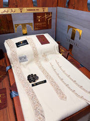 FAKHAR-E-MULK BOSKI CREAM MULTANI ADVANCE TARKASHI HAND EMBROIDERY (TAWAKKAL TEX)