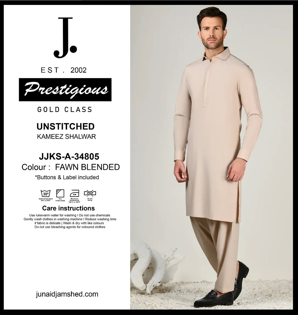 J. JJKS-A-34805 -FAWN LIGHT PINK- (JUNAID JAMSHED)