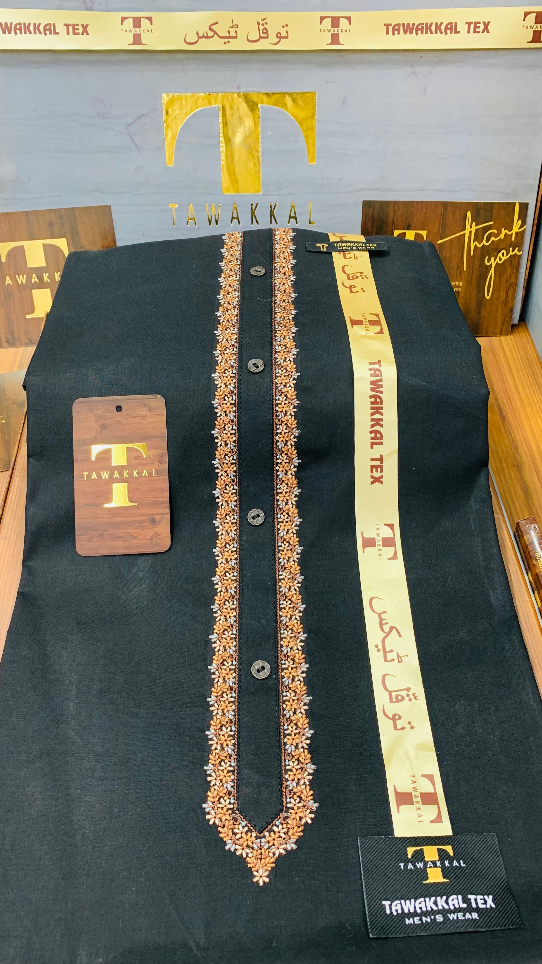 NOORANI BLACK KASHMIRI EMBROIDERED(PASHA COTTON)