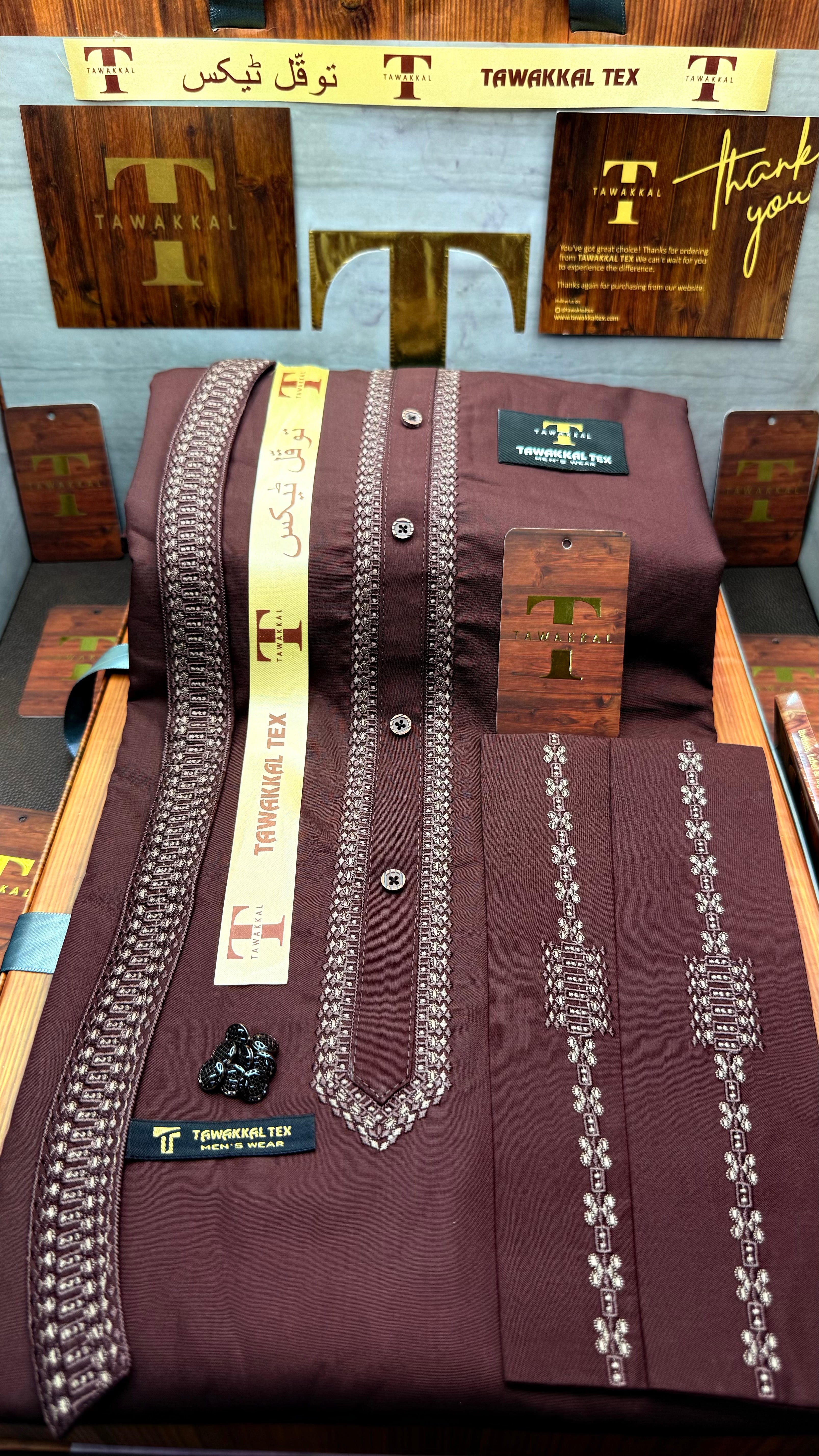 -41 DEEP MAHROON ROYALE KURTA SALAWAR (PREMIUM OSMANI EMBROIDERY PATHANI)