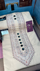 BADALSHAH GOLDEN DUNE MULTI COLOUR KASHMIRI EMBROIDERY UNSTICHED FULL KURTA SALWAR PATHANI (J. FABRIC IMPORTED) “Pics are clicked in HD cameras. Original color may vary from mobile to mobile depending on your handset. – Tawakkal Tex”