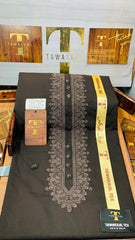 SULAIMAN SULAIMANI CHARCOAL BROWN D06C05 KURTA SALAWAR (SULEMANI AZIZI EMBROIDERED COLLECTION)