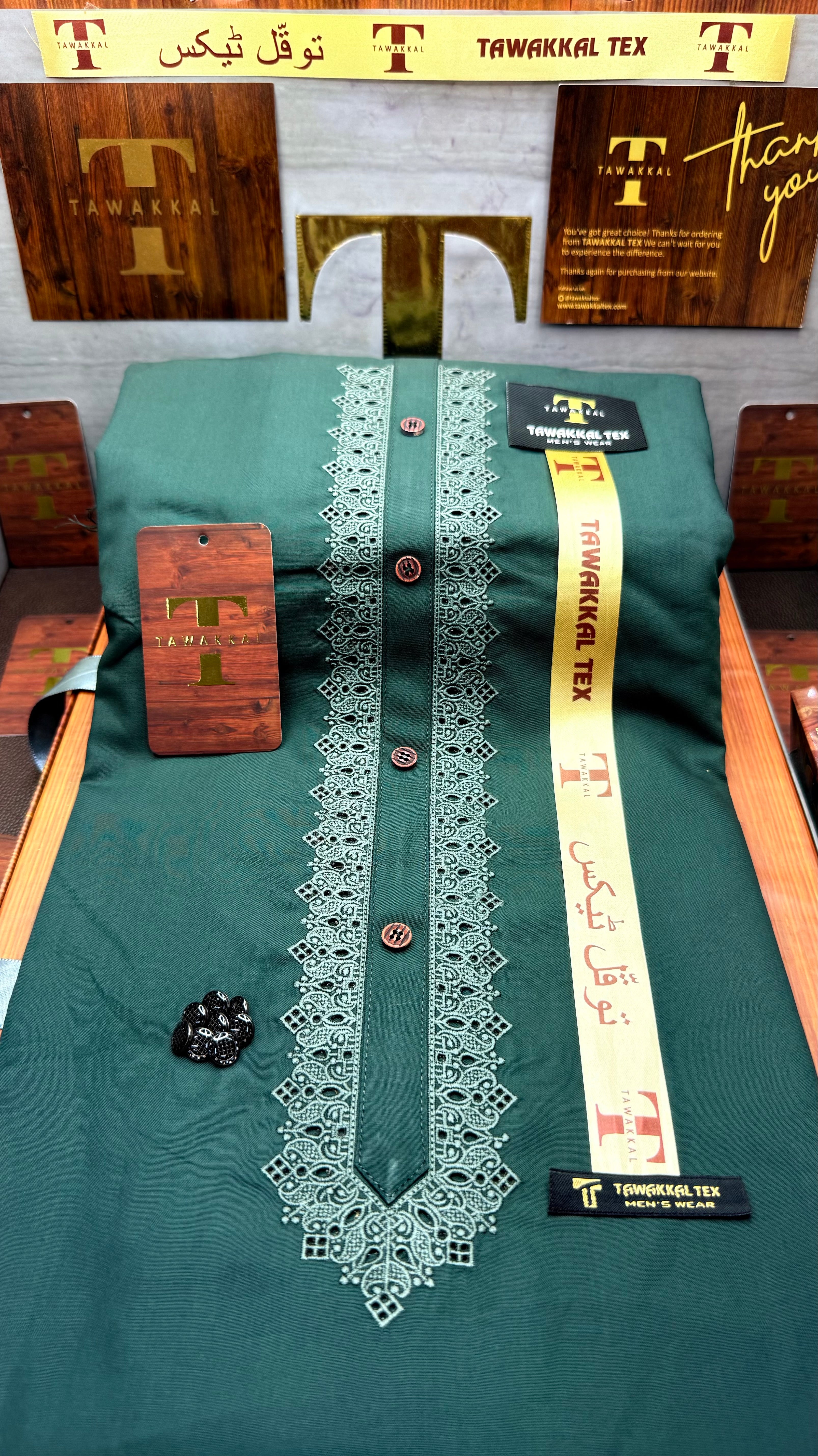 -47 EMERALD DUST GREEN KURTA SALAWAR (PREMIUM SULEMANI EMBROIDERY PATHANI)