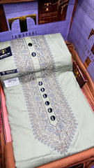 BADALSHAH OLIVE GROVE 105-07MULTI COLOUR KASHMIRI EMBROIDERY UNSTICHED FULL KURTA SALWAR PATHANI (J. FABRIC IMPORTED) “Pics are clicked in HD cameras. Original color may vary from mobile to mobile depending on your handset. – Tawakkal Tex”