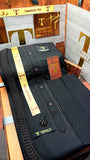 -25 MIDNIGHT BLACK KURTA SALAWAR (PREMIUM LAZIO OSMANI EMBROIDERY PATHANI)