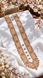 -ABEER GOLD KASHMIRI EMBROIDERY IMPORTED KURTA SALWAR PATHANI.( SPECIAL IMPORTED KASHMIRI COLLECTION)