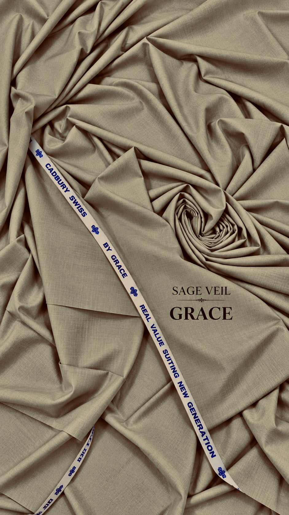 -GRACE CADBURY SWISS — SAGE VEIL Premium All Seasons Use Kurta Salwar Fabric 4.75MTR | 52 Width (GRACE INTERNATIONAL)