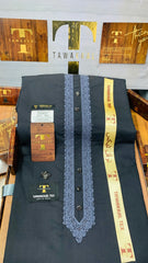 GHAZI SULEMANI TEAL BLUE D08C06 KURTA SALAWAR (SULEMANI AZIZI EMBROIDERED COLLECTION)