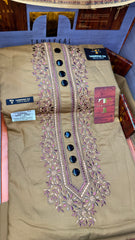 ZARWAAL AMBERWOOD 101-04MULTI COLOUR KASHMIRI EMBROIDERY UNSTICHED FULL KURTA SALWAR PATHANI (J. FABRIC IMPORTED) “Pics are clicked in HD cameras. Original color may vary from mobile to mobile depending on your handset. – Tawakkal Tex”