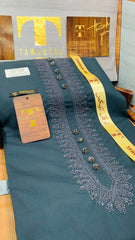 AZLAAN SULEMANI BOTTLE GREEN D02C01 KURTA SALAWAR (SULEMANI AZIZI EMBROIDERED COLLECTION)