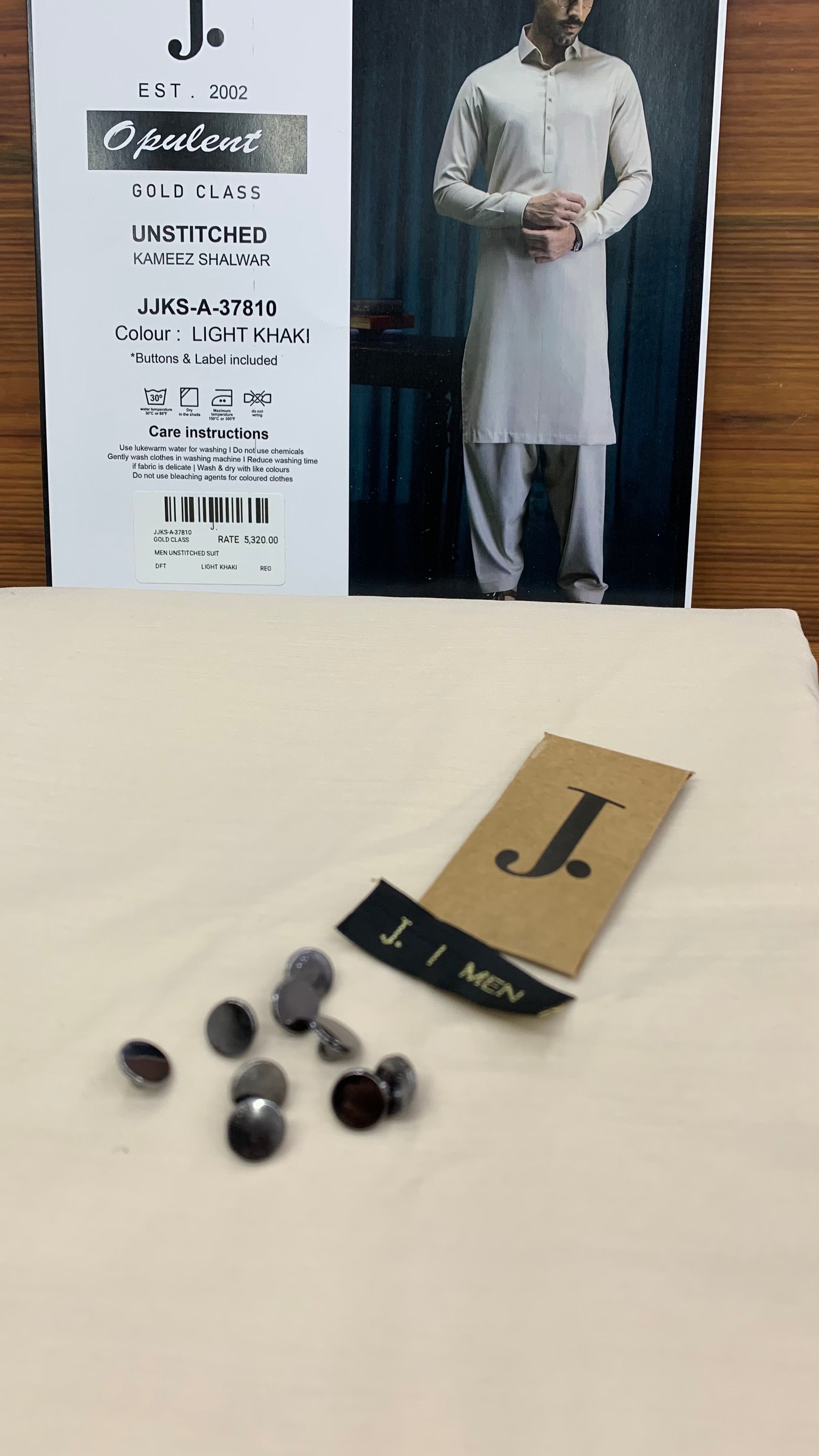 J. JJKS-A-37810 -LIGHT KHAKI- (JUNAID JAMSHED)