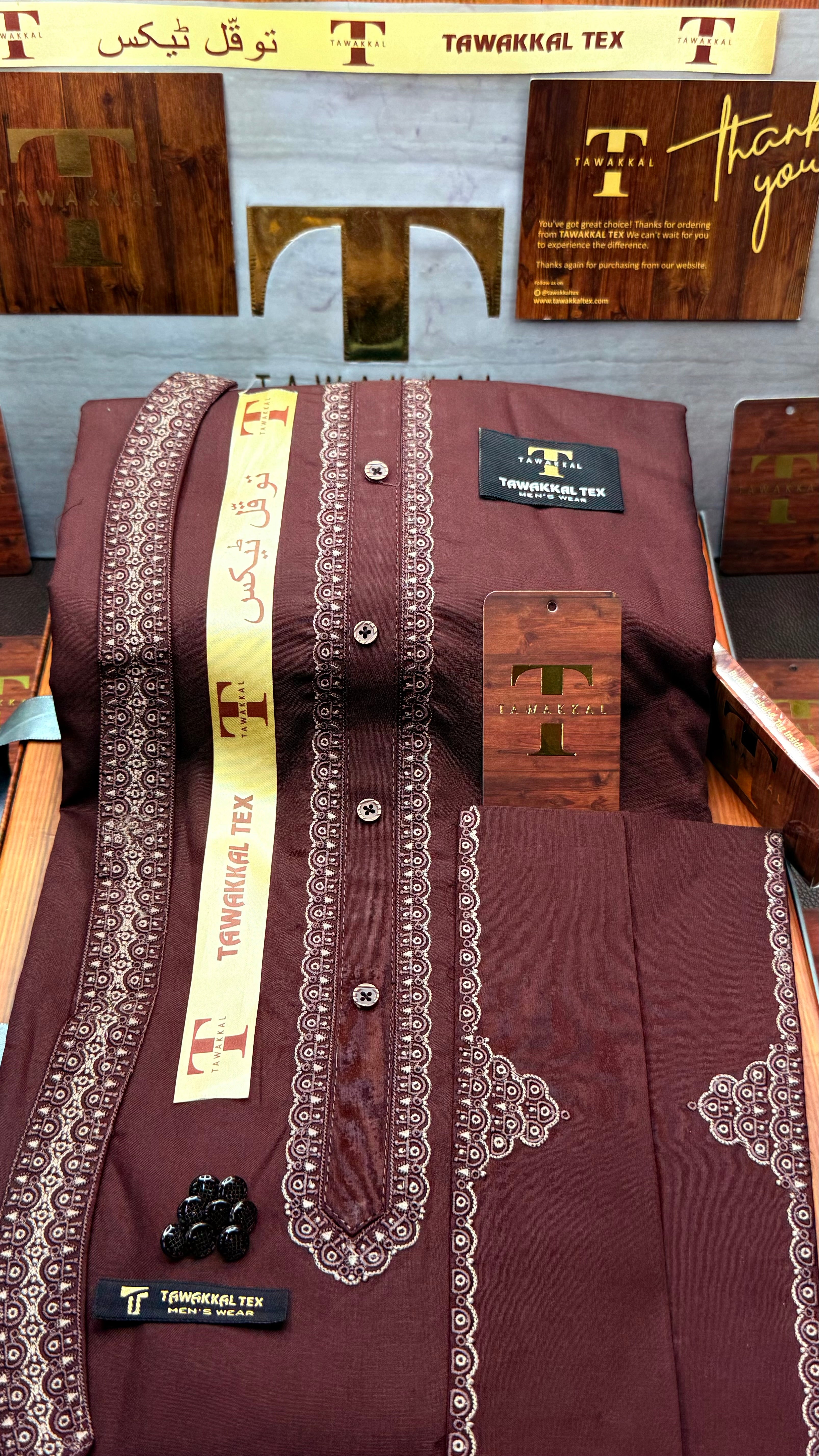 -72 DEEP MAHROON ROYALE KURTA SALAWAR (PREMIUM OSMANI EMBROIDERY PATHANI)