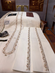 AFTAB-E-ZAR BOSKI CREAM MULTANI ADVANCE TARKASHI HAND EMBROIDERY (TAWAKKAL TEX)