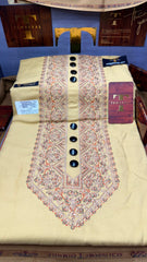 MURAADSHAH GOLDEN DUNE 104-05 MULTI COLOUR KASHMIRI EMBROIDERY UNSTICHED FULL KURTA SALWAR PATHANI (J. FABRIC IMPORTED) “Pics are clicked in HD cameras. Original color may vary from mobile to mobile depending on your handset. – Tawakkal Tex”