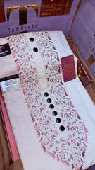 SUNEHRI CHINAR PEAL CREAM 107-03 MULTI COLOUR KASHMIRI EMBROIDERY UNSTICHED FULL KURTA SALWAR PATHANI (J. FABRIC IMPORTED) “Pics are clicked in HD cameras. Original color may vary from mobile to mobile depending on your handset. – Tawakkal Tex”