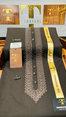 SOBAN SULEMANI CHARCOAL COFFE  D01C01 KURTA SALAWAR (SULEMANI AZIZI EMBROIDERED COLLECTION)
