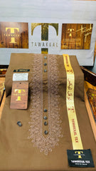 SULAIMAN SULAIMANI CAMEL BROWN D06C03 KURTA SALAWAR (SULEMANI AZIZI EMBROIDERED COLLECTION)