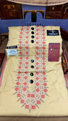 RAVZAAN GOLDEN DUNE 106-05 MULTI COLOUR KASHMIRI EMBROIDERY UNSTICHED FULL KURTA SALWAR PATHANI (J. FABRIC IMPORTED) “Pics are clicked in HD cameras. Original color may vary from mobile to mobile depending on your handset. – Tawakkal Tex”