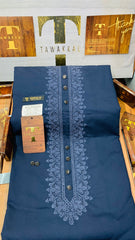 SULAIMAN SULAIMANI NAVY BLUE D06C04 KURTA SALAWAR (SULEMANI AZIZI EMBROIDERED COLLECTION)