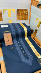 JAHANGIR NAVY BLUE D03C04 KURTA SALAWAR (SULEMANI AZIZI EMBROIDERED COLLECTION)