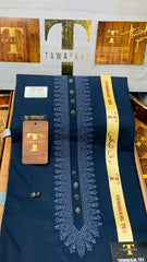 AZLAAN SULEMANI NAVY BLUE D02C04 AZLAAN KURTA SALAWAR (SULEMANI EMBROIDERED COLLECTION)