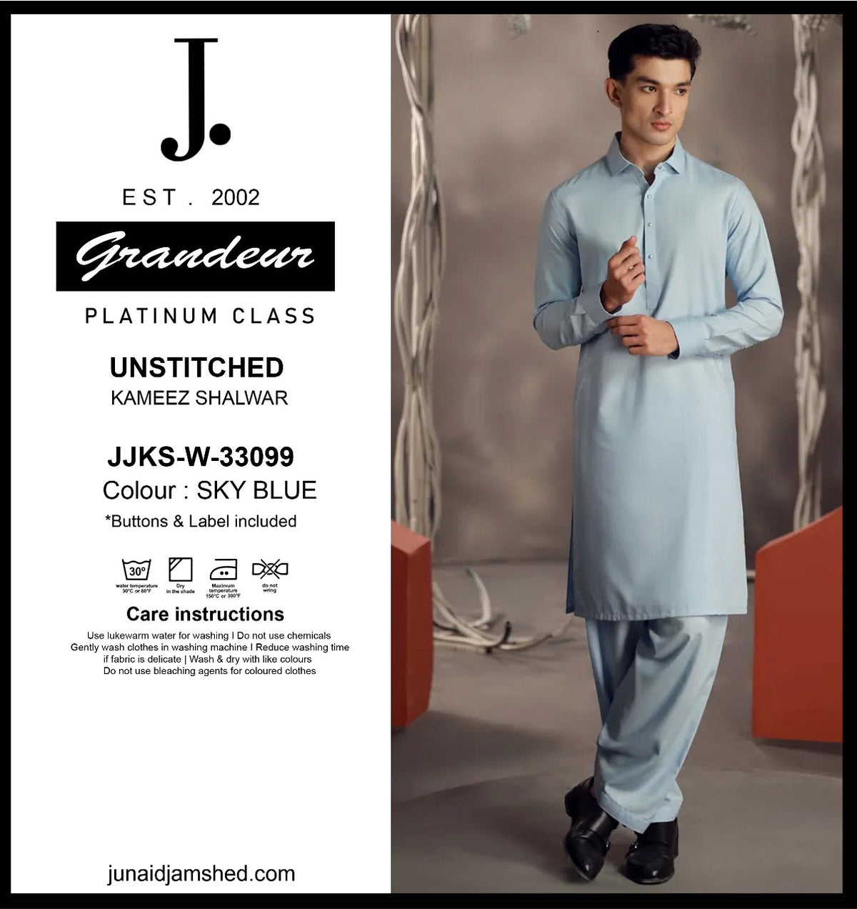 J. JJKS-W-33099 - SKY BLUE - ( JUNAID JAMSHED)