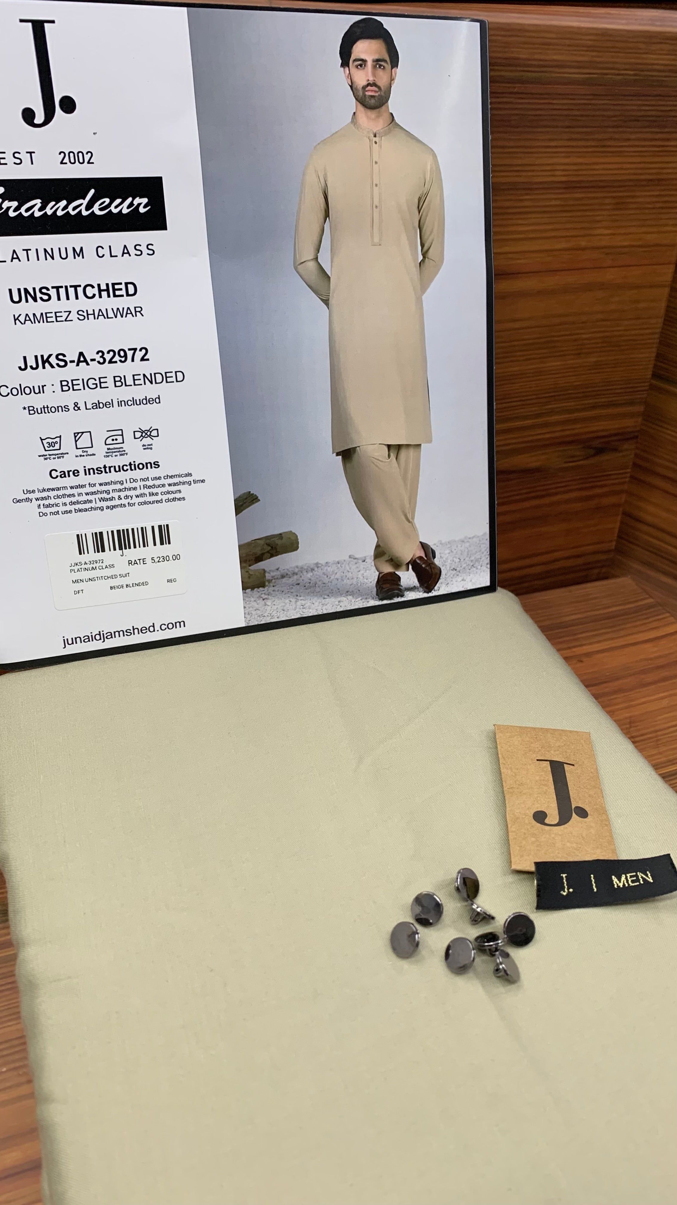 J. JJKS-A-32972 -BEIGE BLENDED- (JUNAID JAMSHED)