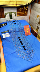 SHAHWAIZ TEAL MIDNIGHT 110-09MULTI COLOUR KASHMIRI EMBROIDERY UNSTICHED FULL KURTA SALWAR PATHANI (J. FABRIC IMPORTED) “Pics are clicked in HD cameras. Original color may vary from mobile to mobile depending on your handset. – Tawakkal Tex”