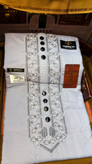 ZARGHAM GREY FROST 109-08 MULTI COLOUR KASHMIRI EMBROIDERY UNSTICHED FULL KURTA SALWAR PATHANI (J. FABRIC IMPORTED) “Pics are clicked in HD cameras. Original color may vary from mobile to mobile depending on your handset. – Tawakkal Tex”