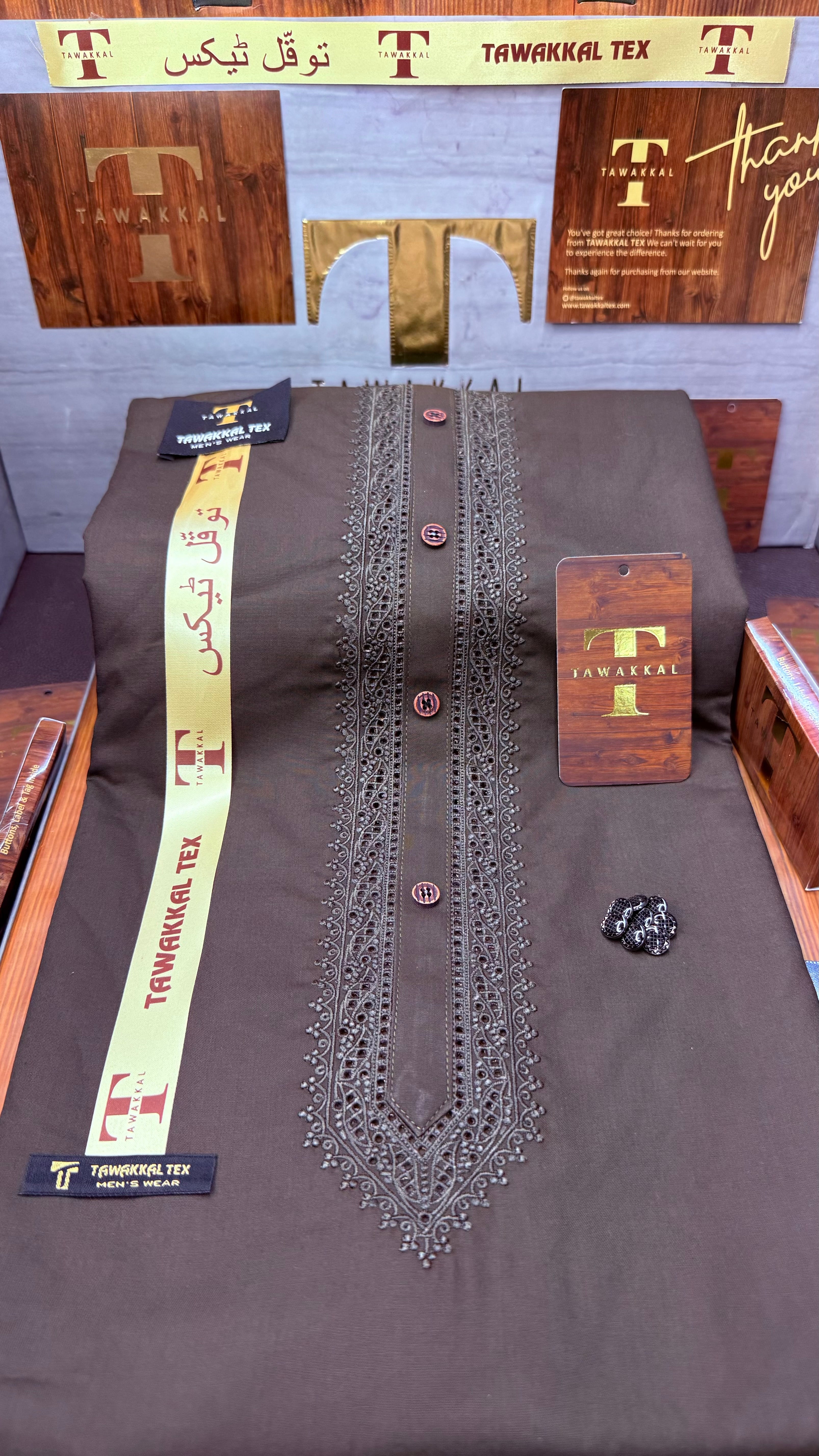 -92 OLIVE SULTAN KURTA SALAWAR (PREMIUM SULEMANI EMBROIDERY PATHANI)