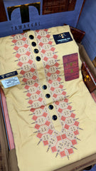 RAVZAAN GOLDEN DUNE 106-05 MULTI COLOUR KASHMIRI EMBROIDERY UNSTICHED FULL KURTA SALWAR PATHANI (J. FABRIC IMPORTED) “Pics are clicked in HD cameras. Original color may vary from mobile to mobile depending on your handset. – Tawakkal Tex”