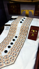 NAZROOH IVORY NOIR 102-10MULTI COLOUR KASHMIRI EMBROIDERY UNSTICHED FULL KURTA SALWAR PATHANI (J. FABRIC IMPORTED) “Pics are clicked in HD cameras. Original color may vary from mobile to mobile depending on your handset. – Tawakkal Tex”