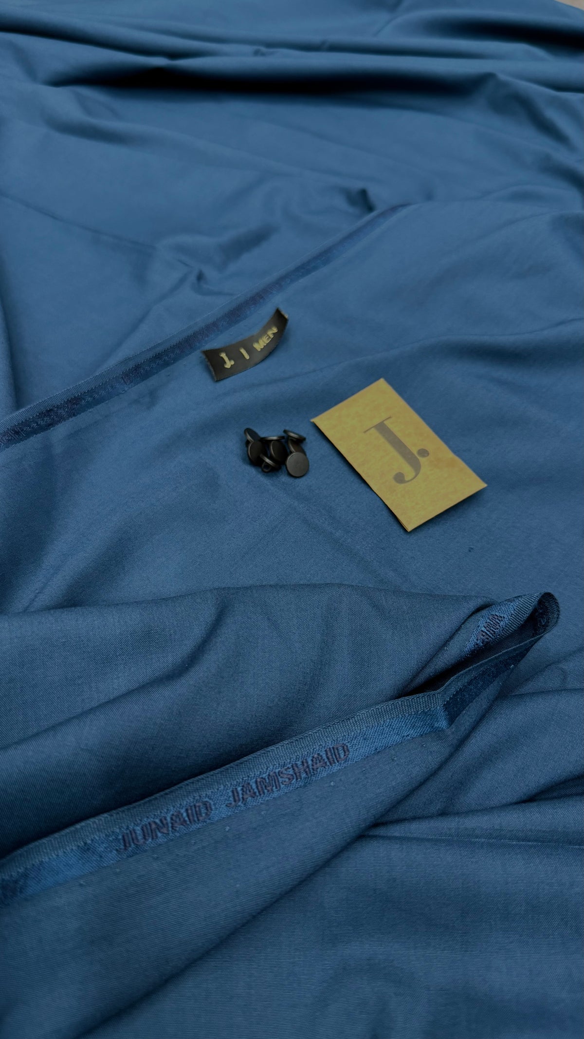 BOSKI Denim Blue (Dark Soft)  Premium Boski Unstitched Kurta Salwar Fabric