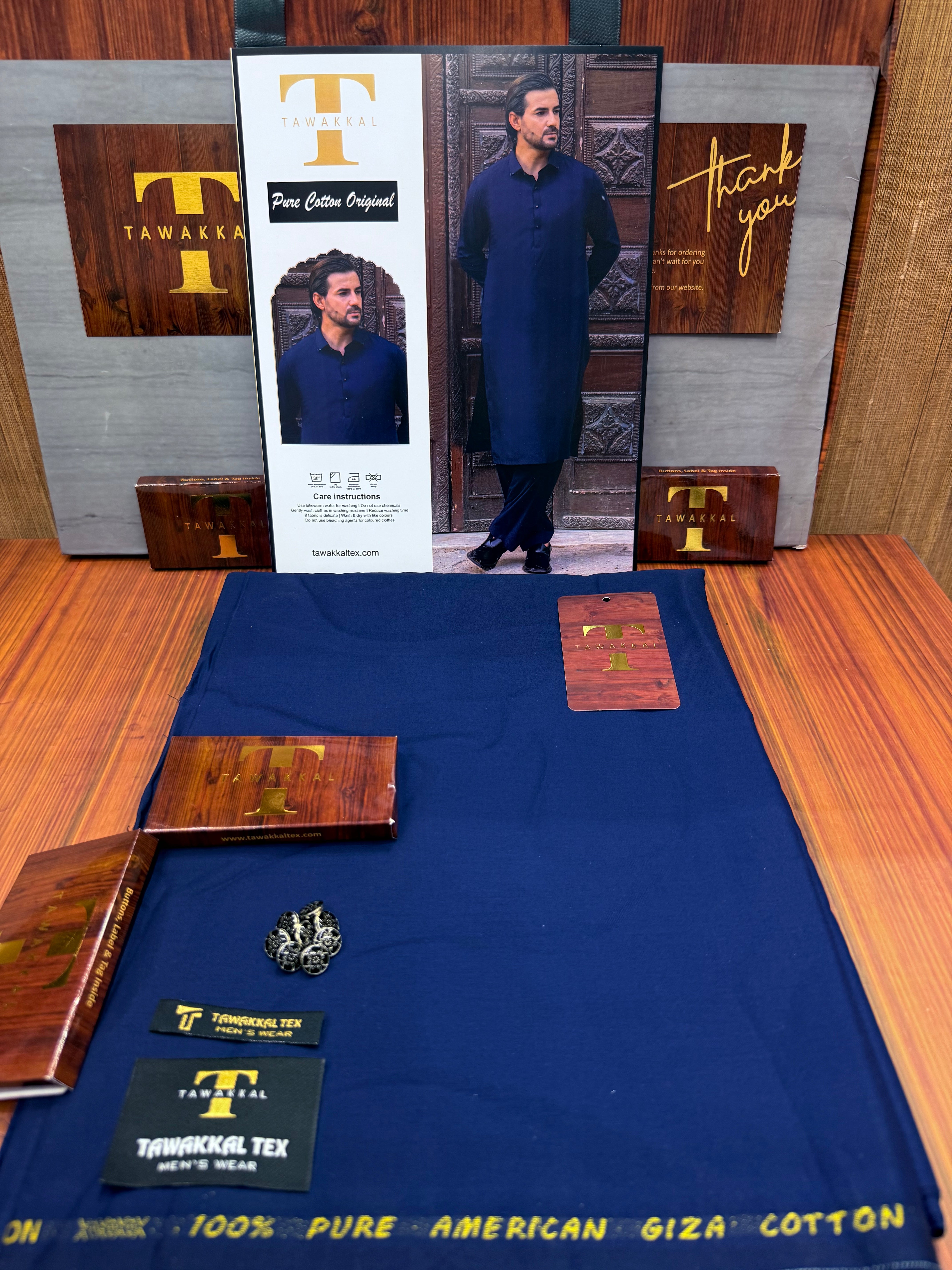 ARABIAN DARK BLUE LAWN COTTON ORIGINAL