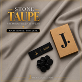 J. Men Premium Wash N Wear Fabric  – STONE TAUPE –  | 4.5 Meter