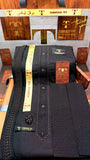 -25 MIDNIGHT BLACK KURTA SALAWAR (PREMIUM LAZIO OSMANI EMBROIDERY PATHANI)