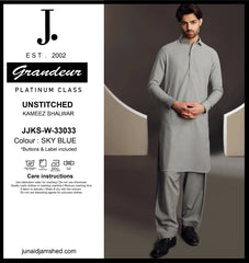 J. JJKS-W-33033 -LIGHT BLUE ENGLISH GREEN- (JUNAID JAMSHED)