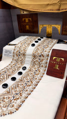 MURAADSHAH IVORY NOIR 104-10MULTI COLOUR KASHMIRI EMBROIDERY UNSTICHED FULL KURTA SALWAR PATHANI (J. FABRIC IMPORTED) “Pics are clicked in HD cameras. Original color may vary from mobile to mobile depending on your handset. – Tawakkal Tex”