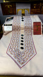 ROSE DUST 102-01MULTI COLOUR KASHMIRI EMBROIDERY UNSTICHED FULL KURTA SALWAR PATHANI Tawakkal Tex”
