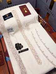 FAKHAR-E-MULK BOSKI CREAM MULTANI ADVANCE TARKASHI HAND EMBROIDERY (TAWAKKAL TEX)