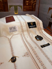 NOOR-E-SAFA BOSKI CREAM MULTANI ADVANCE TARKASHI HAND EMBROIDERY (TAWAKKAL TEX)