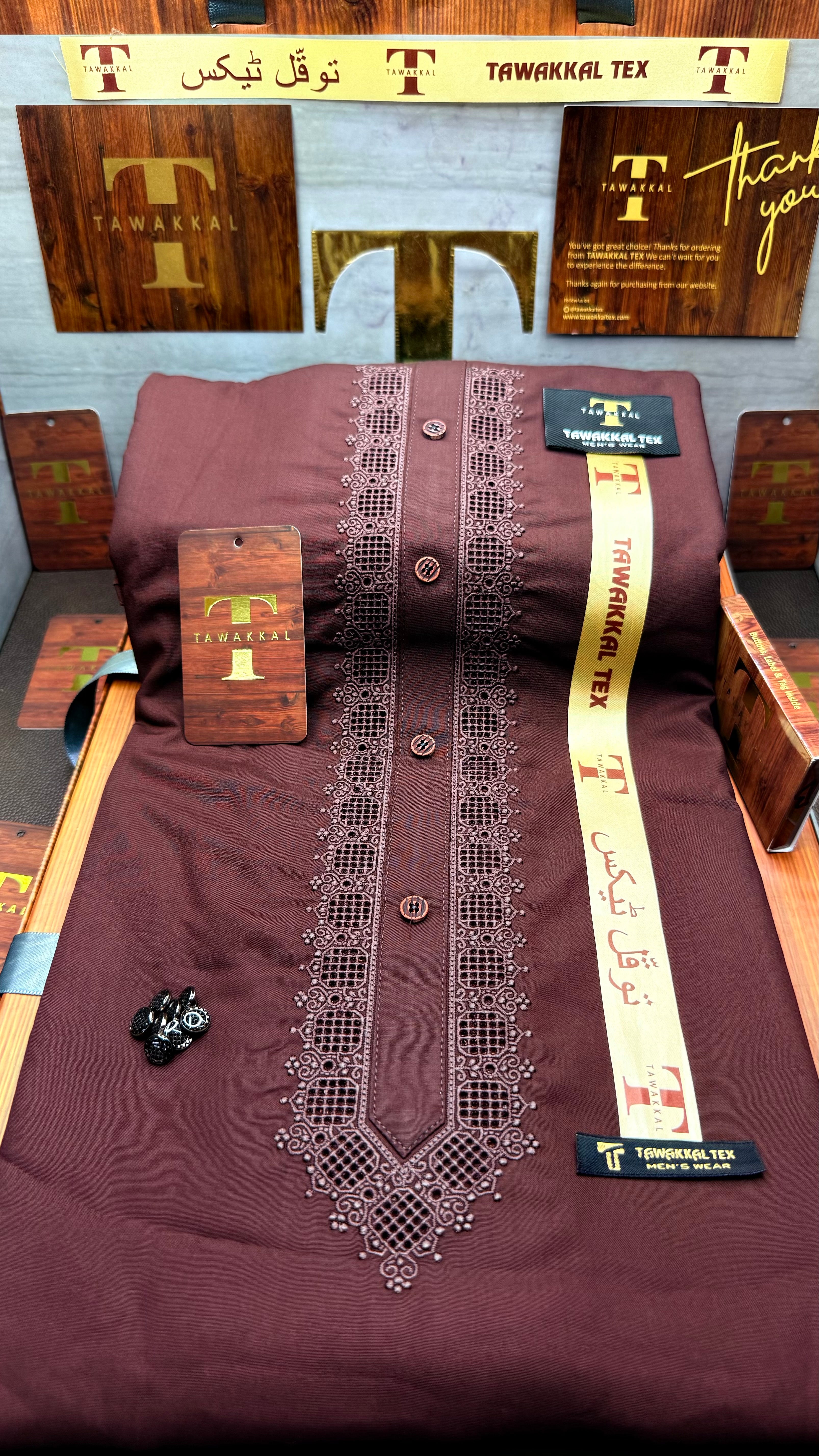 -51 DEEP MAHROON ROYALE KURTA SALAWAR (PREMIUM SULEMANI EMBROIDERY PATHANI)