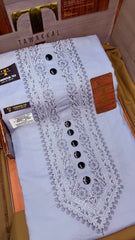 BADALSHAH GREY FROST 105-08 MULTI COLOUR KASHMIRI EMBROIDERY UNSTICHED FULL KURTA SALWAR PATHANI (J. FABRIC IMPORTED) “Pics are clicked in HD cameras. Original color may vary from mobile to mobile depending on your handset. – Tawakkal Tex”