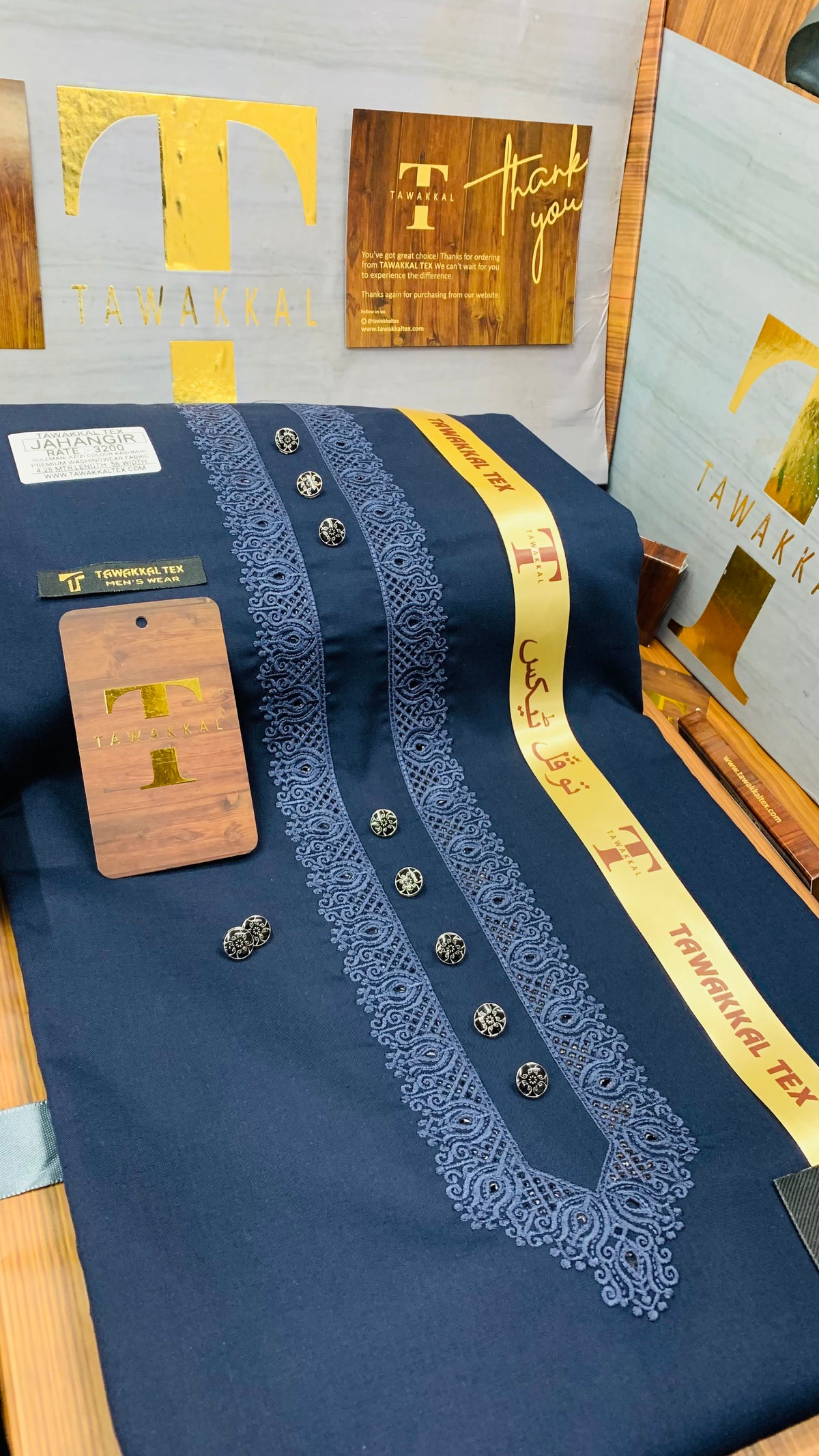 JAHANGIR NAVY BLUE D03C04 KURTA SALAWAR (SULEMANI AZIZI EMBROIDERED COLLECTION)