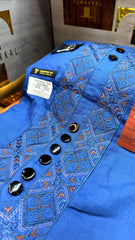 SHAHWAIZ TEAL MIDNIGHT 110-09MULTI COLOUR KASHMIRI EMBROIDERY UNSTICHED FULL KURTA SALWAR PATHANI (J. FABRIC IMPORTED) “Pics are clicked in HD cameras. Original color may vary from mobile to mobile depending on your handset. – Tawakkal Tex”
