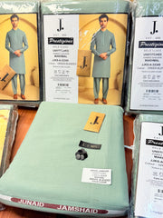 J.  JJKS-A-33349 -GREEN BLENDED- UNSTITCHED
KAMEEZ SHALWAR
MAKHMAL (JUNAID JAMSHED)