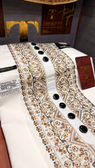 MURAADSHAH IVORY NOIR 104-10MULTI COLOUR KASHMIRI EMBROIDERY UNSTICHED FULL KURTA SALWAR PATHANI (J. FABRIC IMPORTED) “Pics are clicked in HD cameras. Original color may vary from mobile to mobile depending on your handset. – Tawakkal Tex”